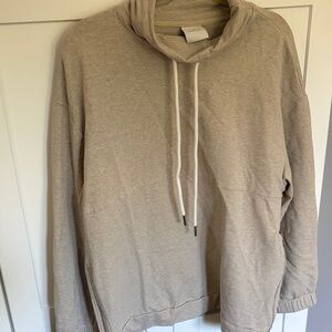 Varley Beige Cowl Neck Sweater